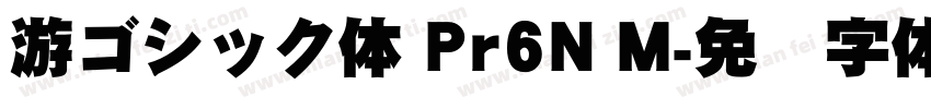 游ゴシック体 Pr6N M字体转换